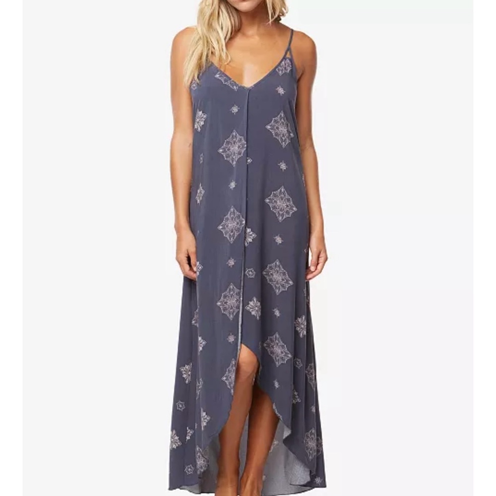 O'Neill Blue Maxi Dress with White Pattern